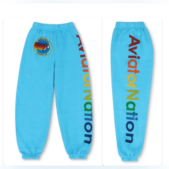 Aviator Nation Other - NEW [Aviator Nation] Sweats Casual Sweatpants Joggers in Neon Blue Youth 6